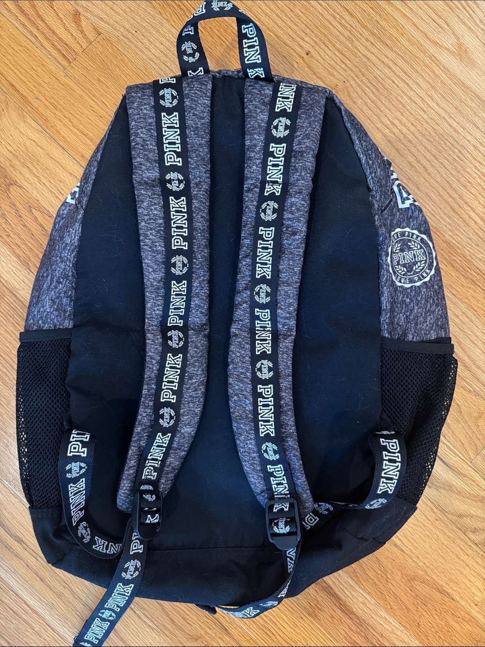 PINK Victoria's Secret Gray & Black Backpack - Picture 3 of 5